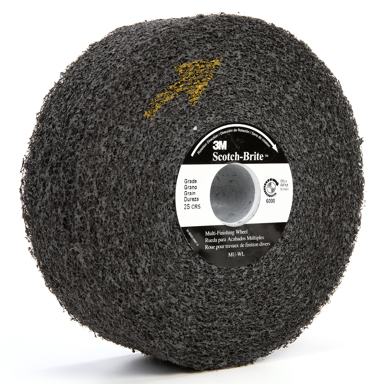 3M 7000045921 | Scotch-Brite 2" Hole Diameter x 6" OAD Coarse Grade Silicon Carbide Multi-Finishing Convolute Wheel