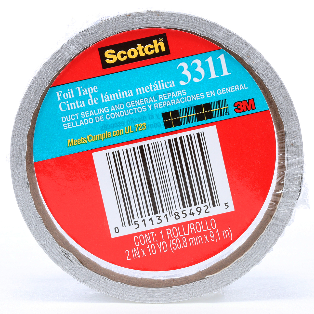 3M 7010334860 | Scotch 10 yd x 2.000" Width x 3.6 mil Thickness Aluminum Tape
