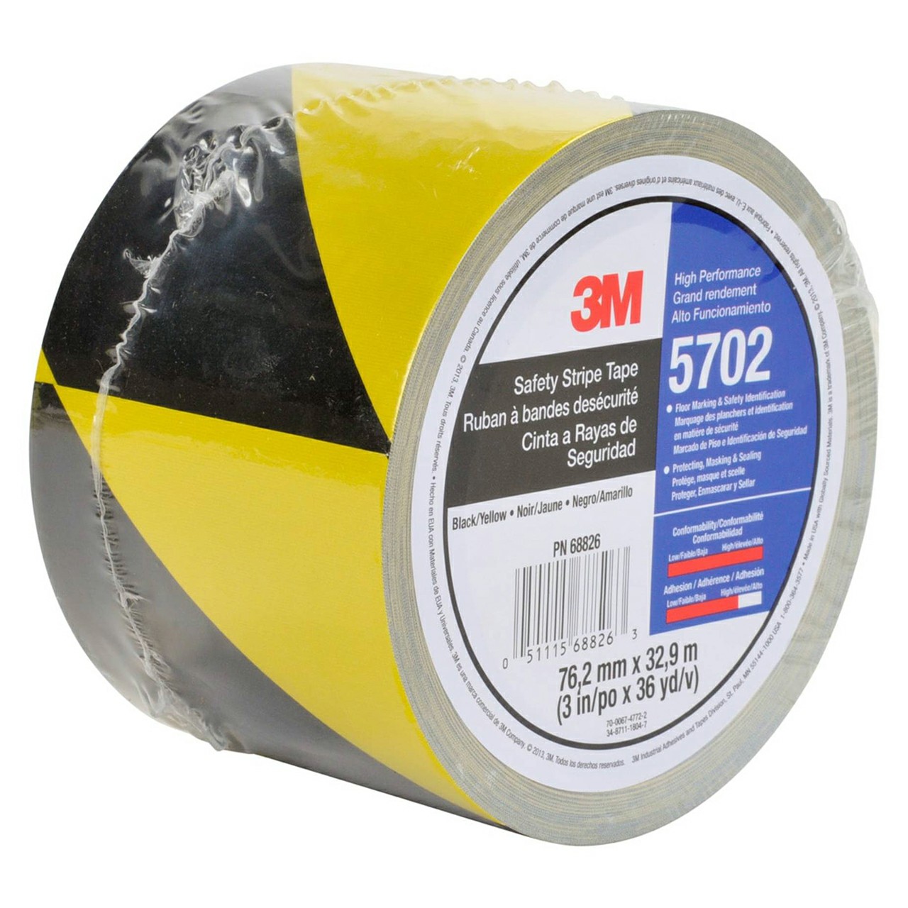 3M 7010374979 | 36 yd x 3.000" Width x 5.4 mil Thickness Barricade & Warning Tape