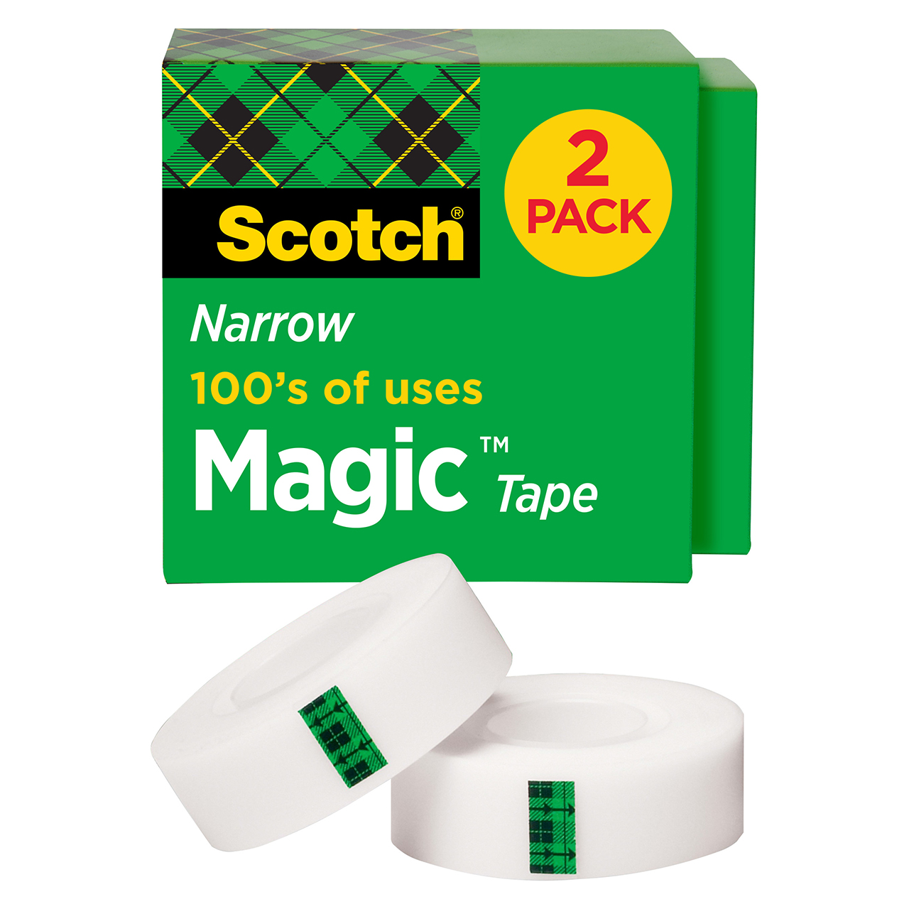 3M 7010315998 | Scotch Magic 1296.000" OAL x 0.500" Width Clear Office Tape