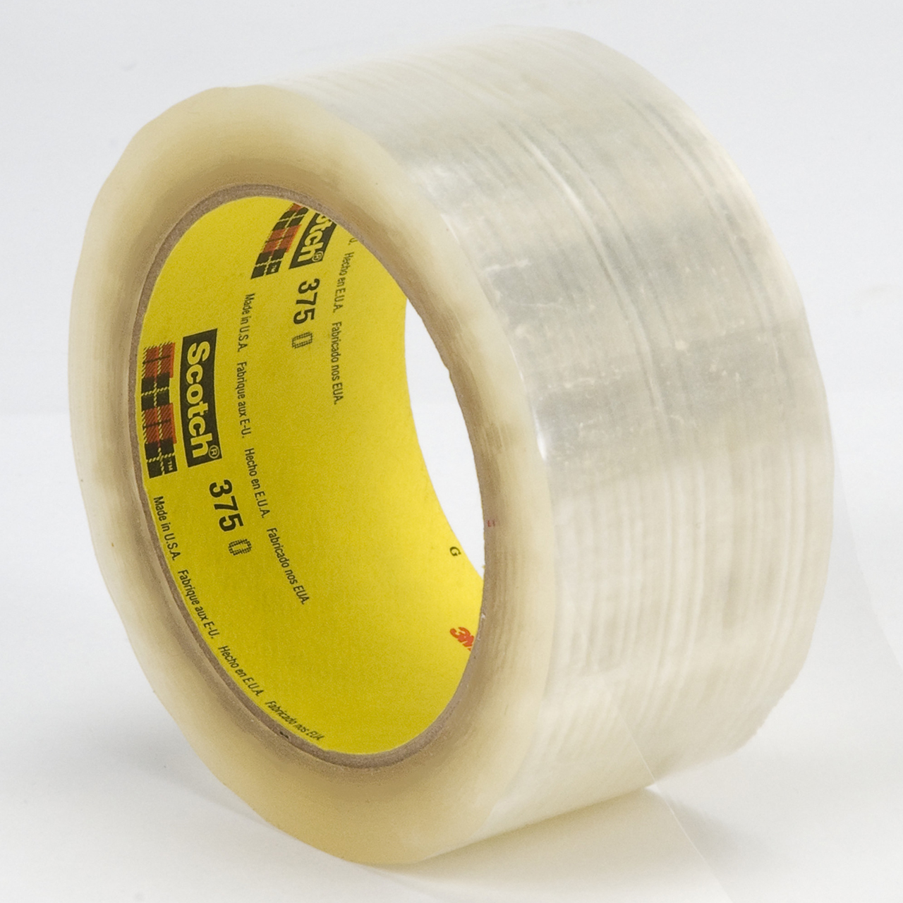 3M 7010374343 | 3.000" Size x 1640.420yd OAL x 2.830" Width x 2.000mil Baking Thickness Polypropylene Film 375 Box Sealing Tape - Transparent