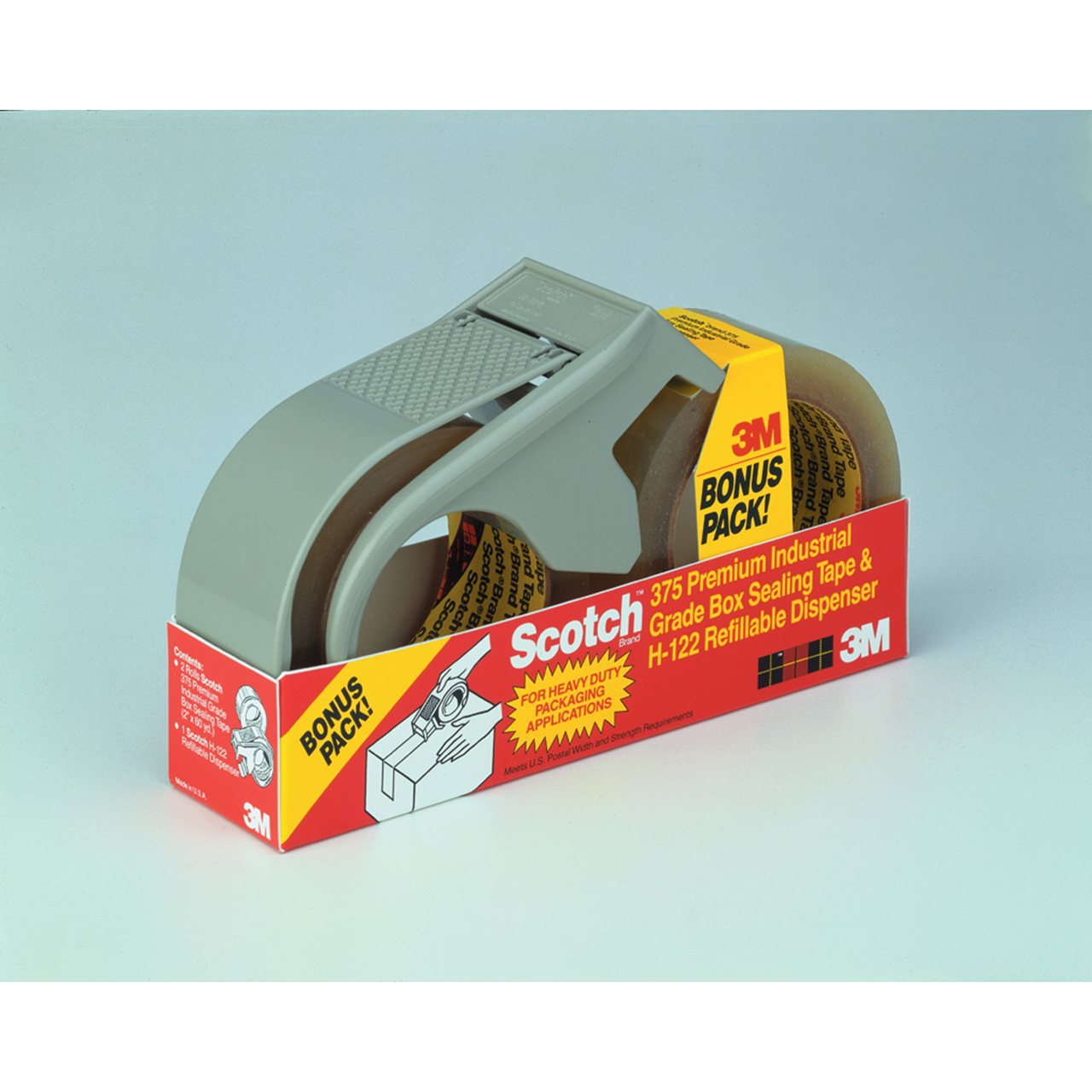3M 7010382499 | Scotch 3.000" Size x 54.700yd OAL x 1.880" Width Polypropylene Film PSD1 Box Sealing Tape - Transparent
