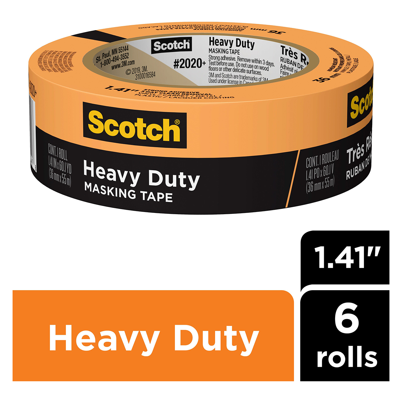 3M 7100191062 | Scotch 1.420" Width Masking Tape