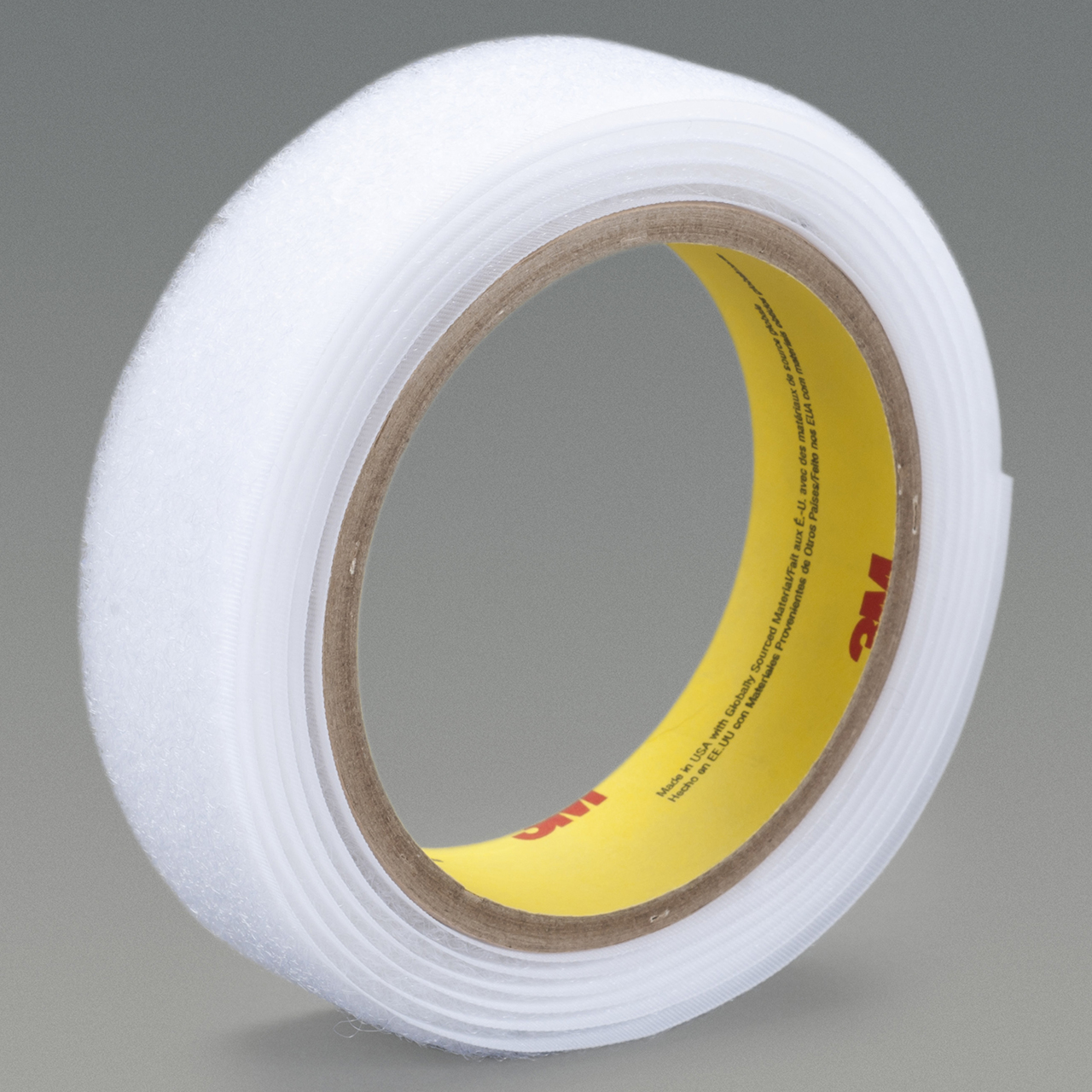 3M 7000125988 | 50.000yd Overall Length x 2.000" Width x 0.08mm Thickness SJ3418FR Hook & Loop Fastener - White