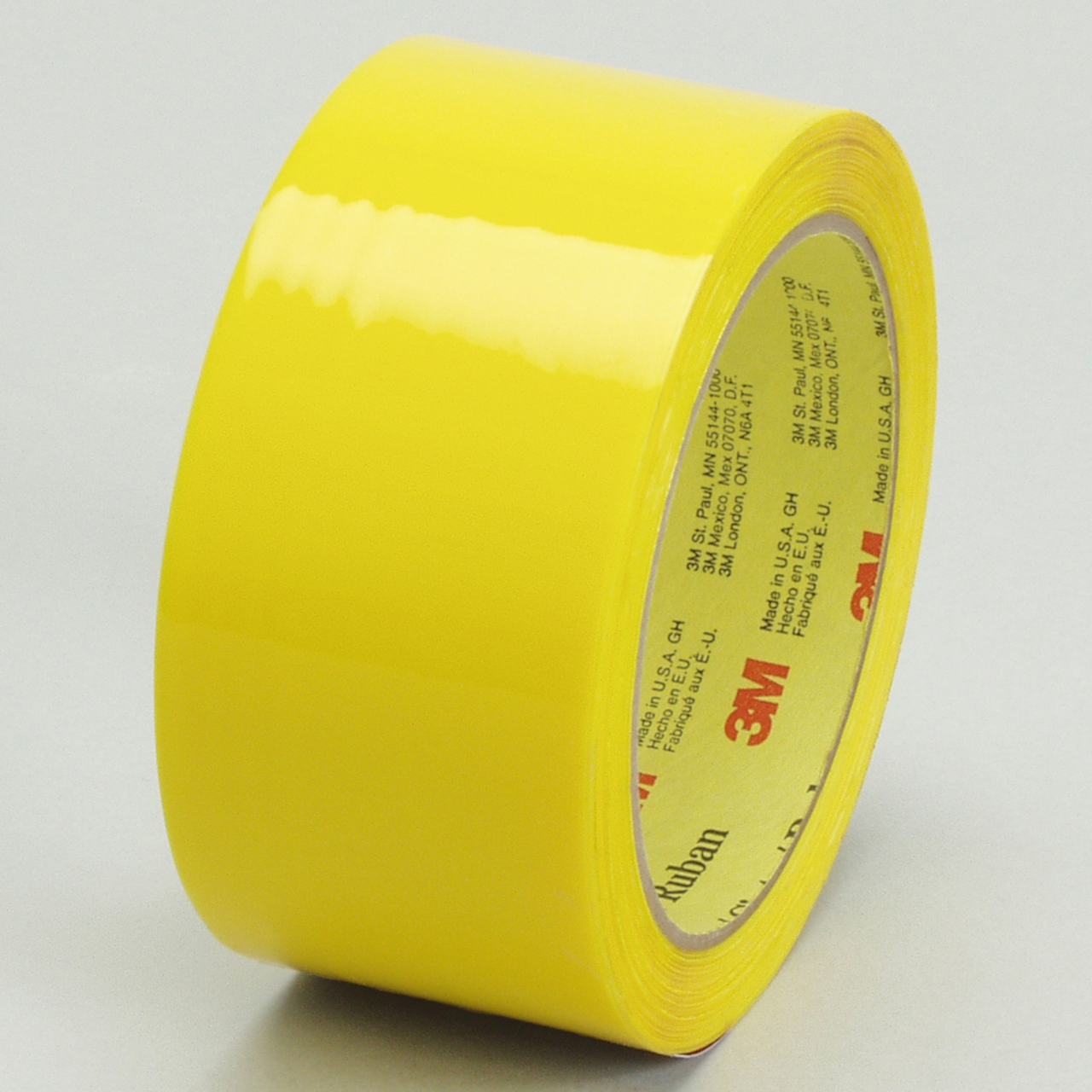 3M 7010334647 | 3.000" Size x 1640.420yd OAL x 1.880" Width x 1.200mil Baking Thickness Polypropylene Film 371 Box Sealing Tape - Yellow