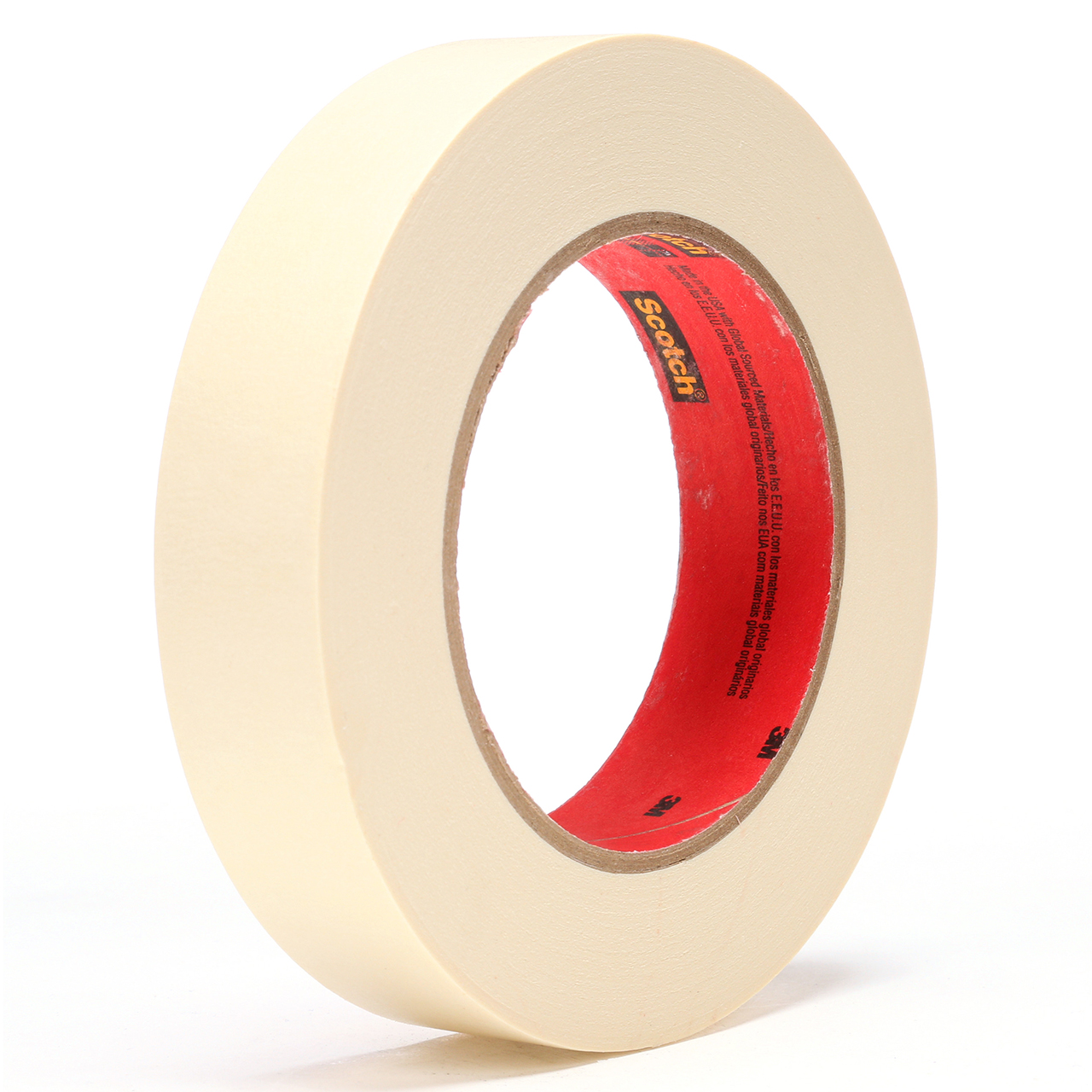 3M 7010300212 | Scotch 3.000" Size x 60.000yd Overall Length x 5.500mil Thickness x 1.250" Width Crepe Paper 214 Masking Tape - Tan