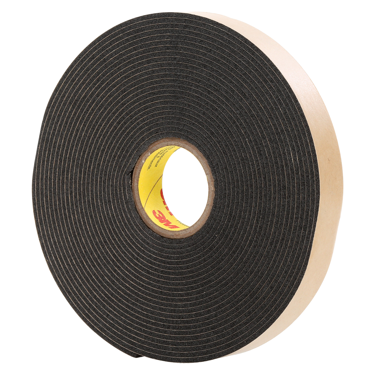 3M 7000124260 | 36.000yd Overall Length x 0.250" Width x 0.10mm Thickness Polyethylene Foam 4496B General Purpose Foam Tape - Black
