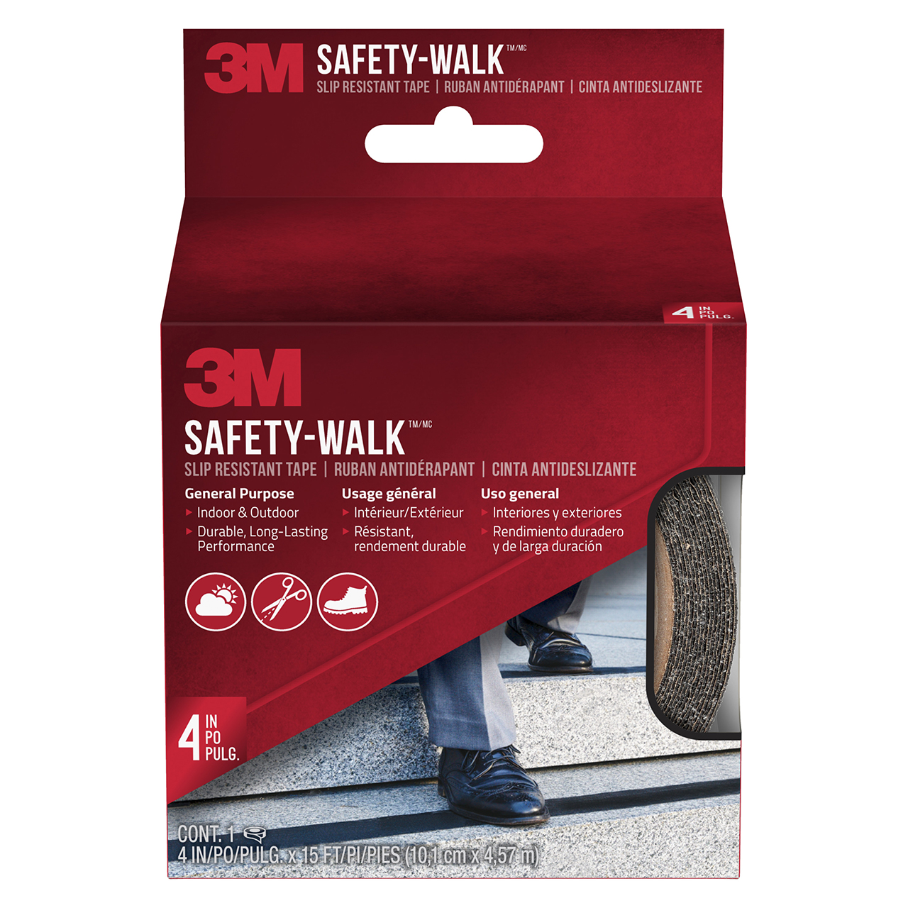 3M 7100173141 | Safety-Walk 15' OAL x 4.000" Width Anti-slip Tape & Treads