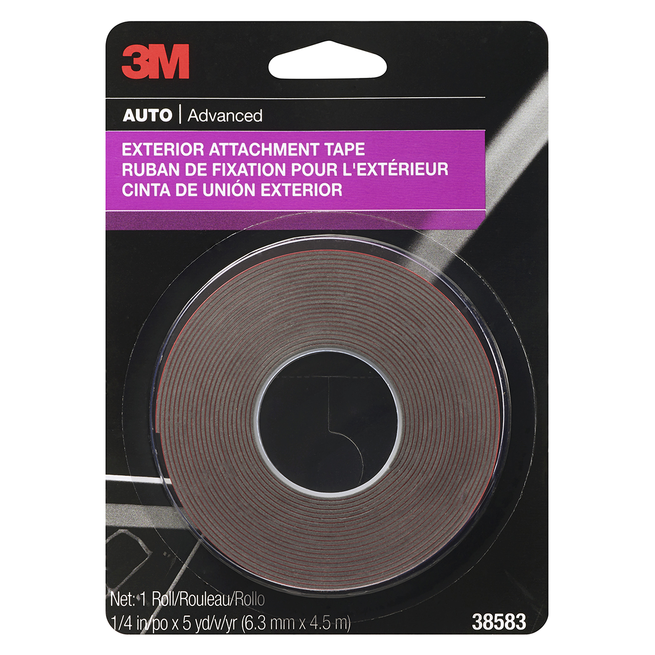 3M 7010300583 | 38583 15' OAL x 0.250" Width Acrylic Foam Tape