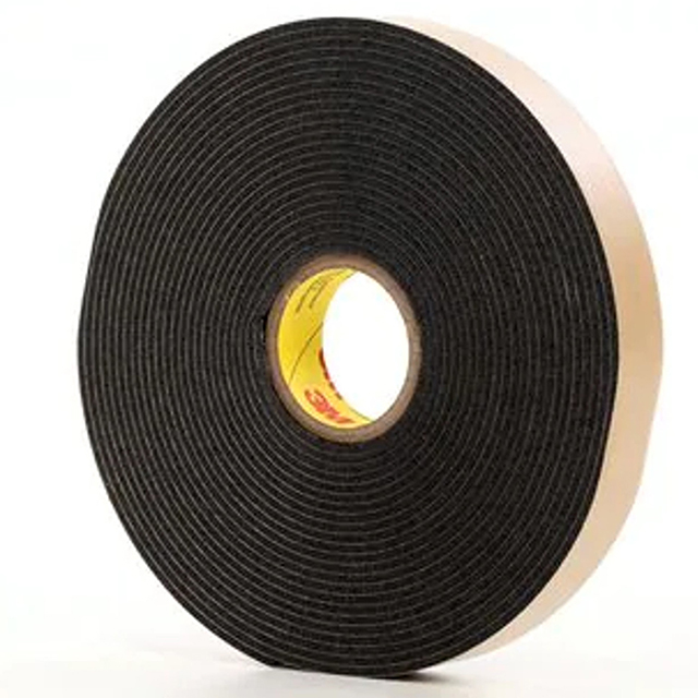 3M 7100280476 | 108.000yd Overall Length x 0.844" Width x 0.08mm Thickness Polyethylene Foam 4492BF General Purpose Foam Tape - Black
