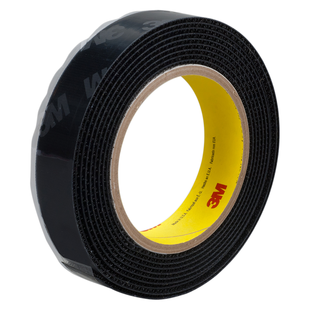 3M 7010383976 | 50.000yd Overall Length x 1.500" Width x 0.08mm Thickness SJ3532N Hook & Loop Fastener - Black