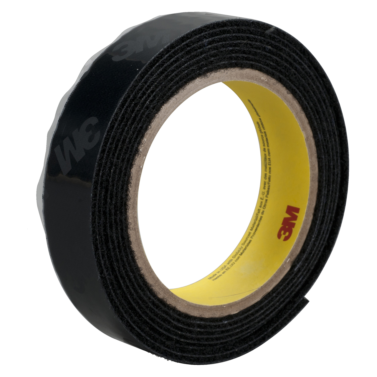 3M 7000001961 | 50.000yd Overall Length x 1.000" Width x 0.10mm Thickness Nylon SJ3571 Hook & Loop Fastener - Black