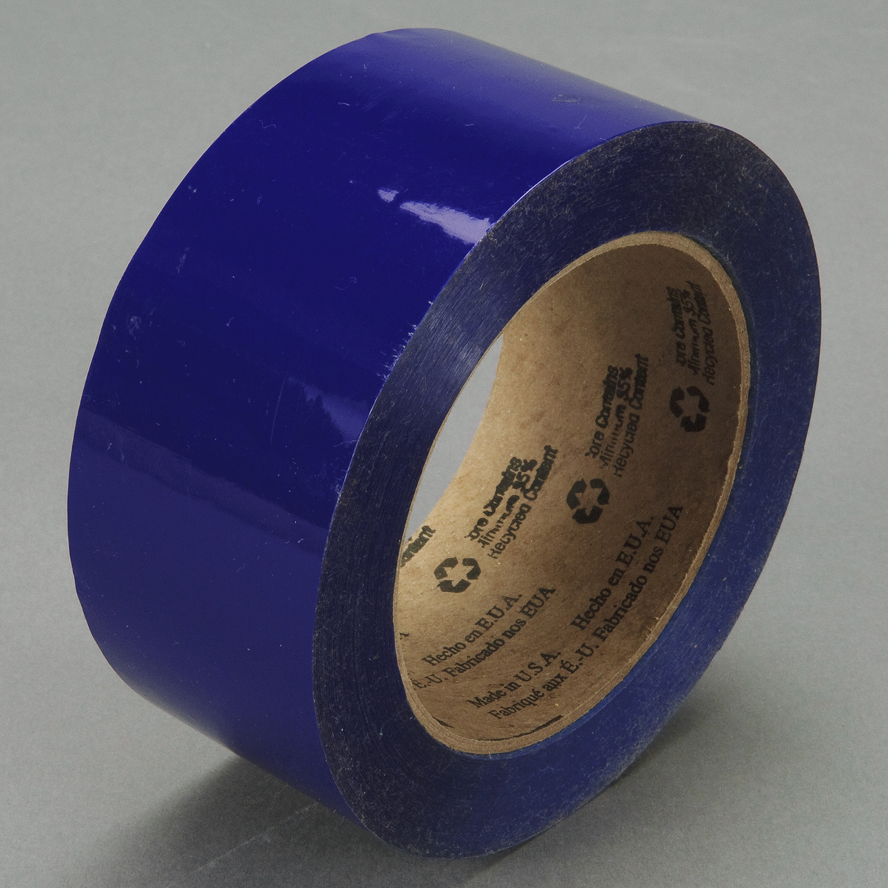 3M 7010334648 | 3.000" Size x 109.360yd OAL x 2.830" Width x 1.200mil Baking Thickness Polypropylene Film 371 Box Sealing Tape - Blue