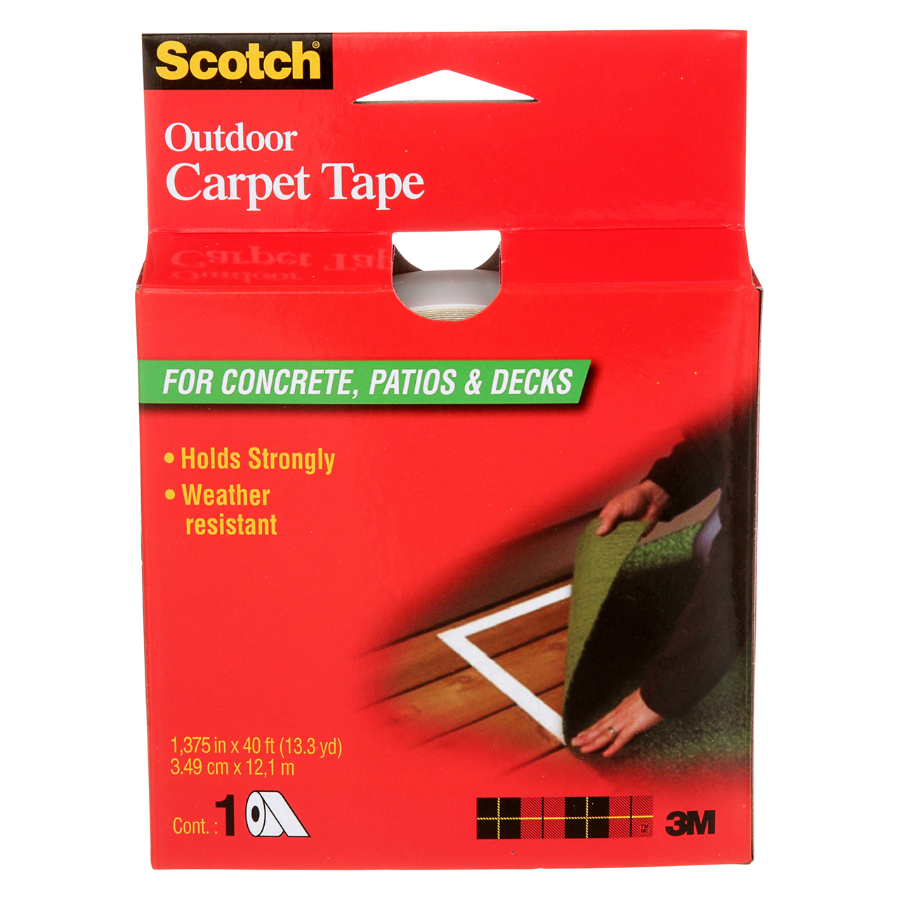 3M 7010412385 | Scotch 13.333 yd x 1.375" Width Double Sided Tape