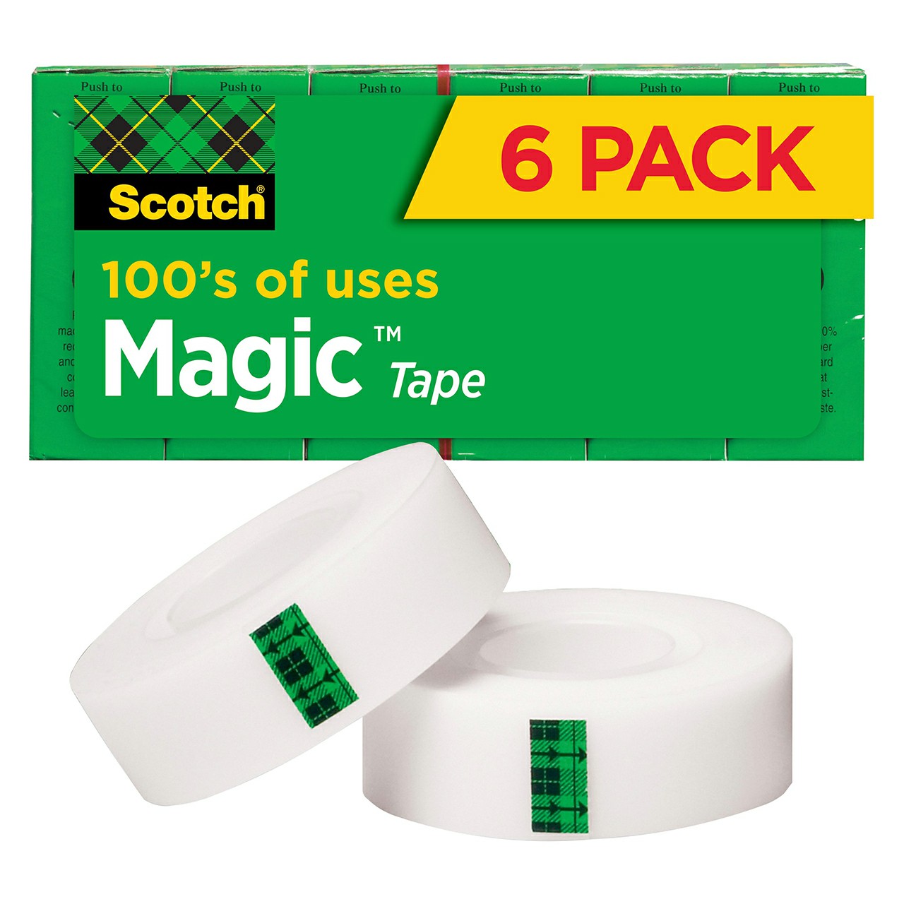 3M 7010369636 | Scotch Magic 1000.000" OAL x 0.750" Width Clear Office Tape