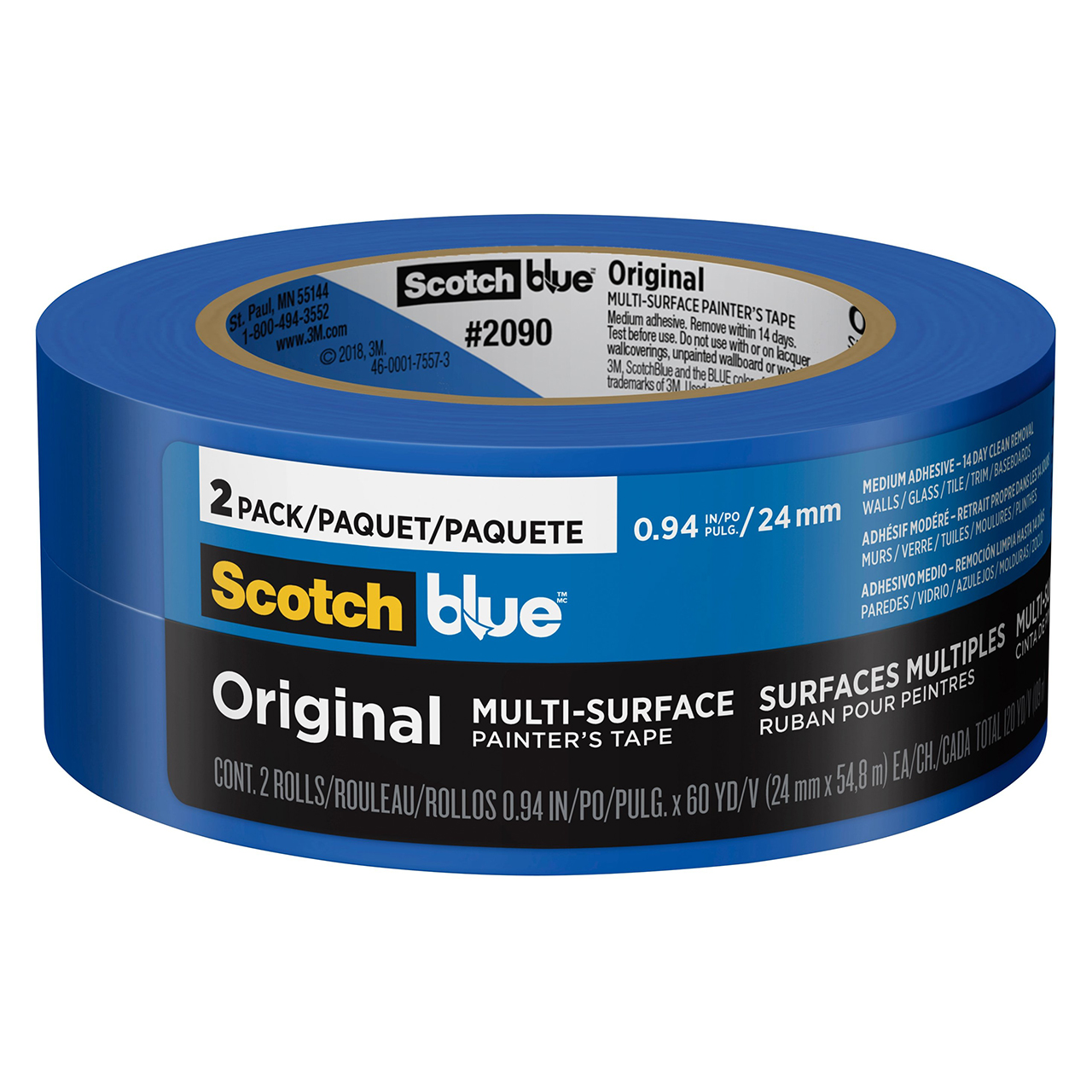 3M 7100185553 | ScotchBlue 0.940" Width Masking Tape