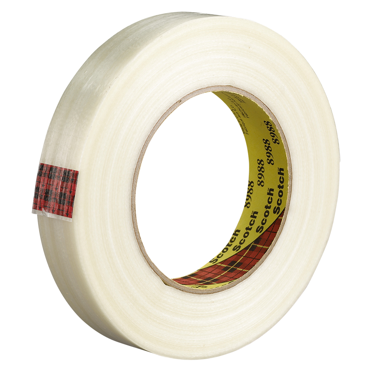 3M 7000123948 | Scotch 3.000" Size x 60.140yd OAL x 0.940" Width Polypropylene Film 8896 Filament Tape - Ivory