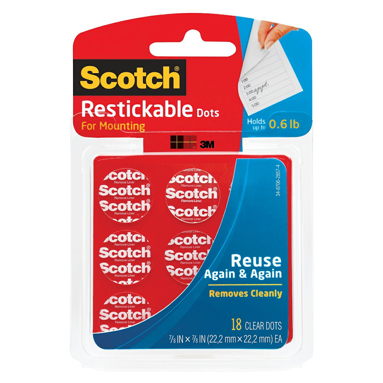3M 7000047805 | Scotch 0.875" OAL x 0.875" Width General Purpose Foam Tape