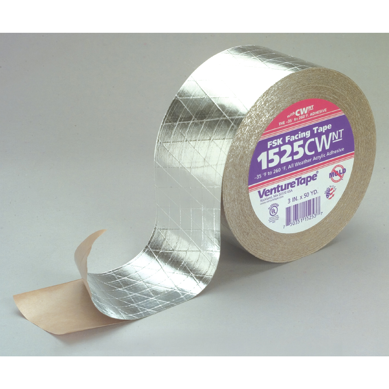 3M 7100043968 | Venture Tape 50 yd x 4.870" Width Aluminum Tape