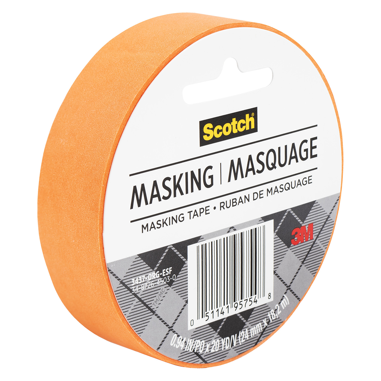 3M 7100024406 | Scotch 20 yd x 0.940" Width Masking Tape