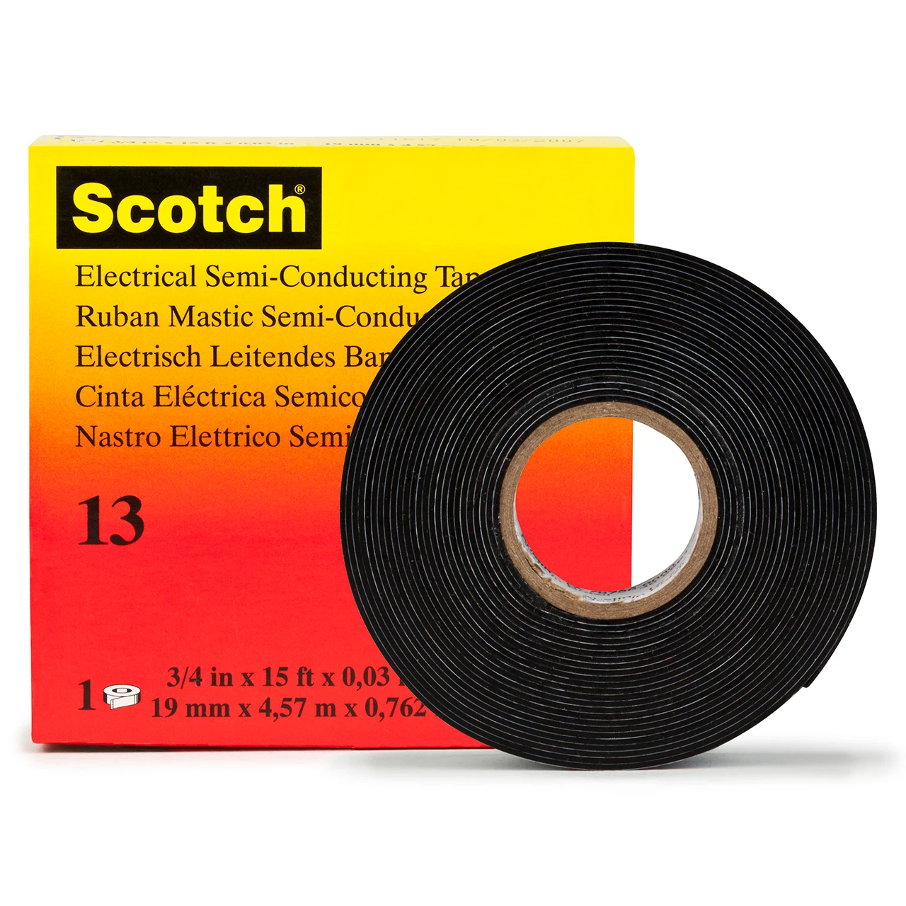 3M 7010353829 | 13-3/4X10FT-K Scotch 10' OAL x 0.750" Width x 30.0 mil Thickness Electrical Tape
