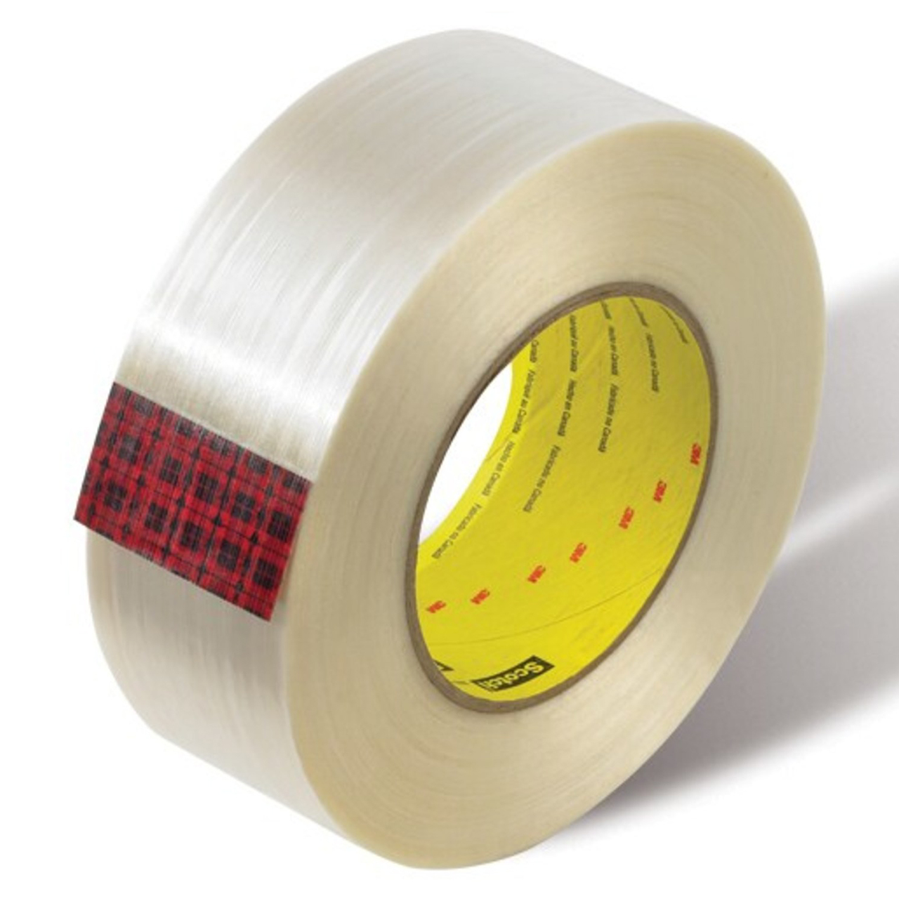 3M 7000124627 | Scotch 3.000" Size x 60.140yd OAL x 0.940" Width Polyester Film 890MSR Filament Tape - Transparent