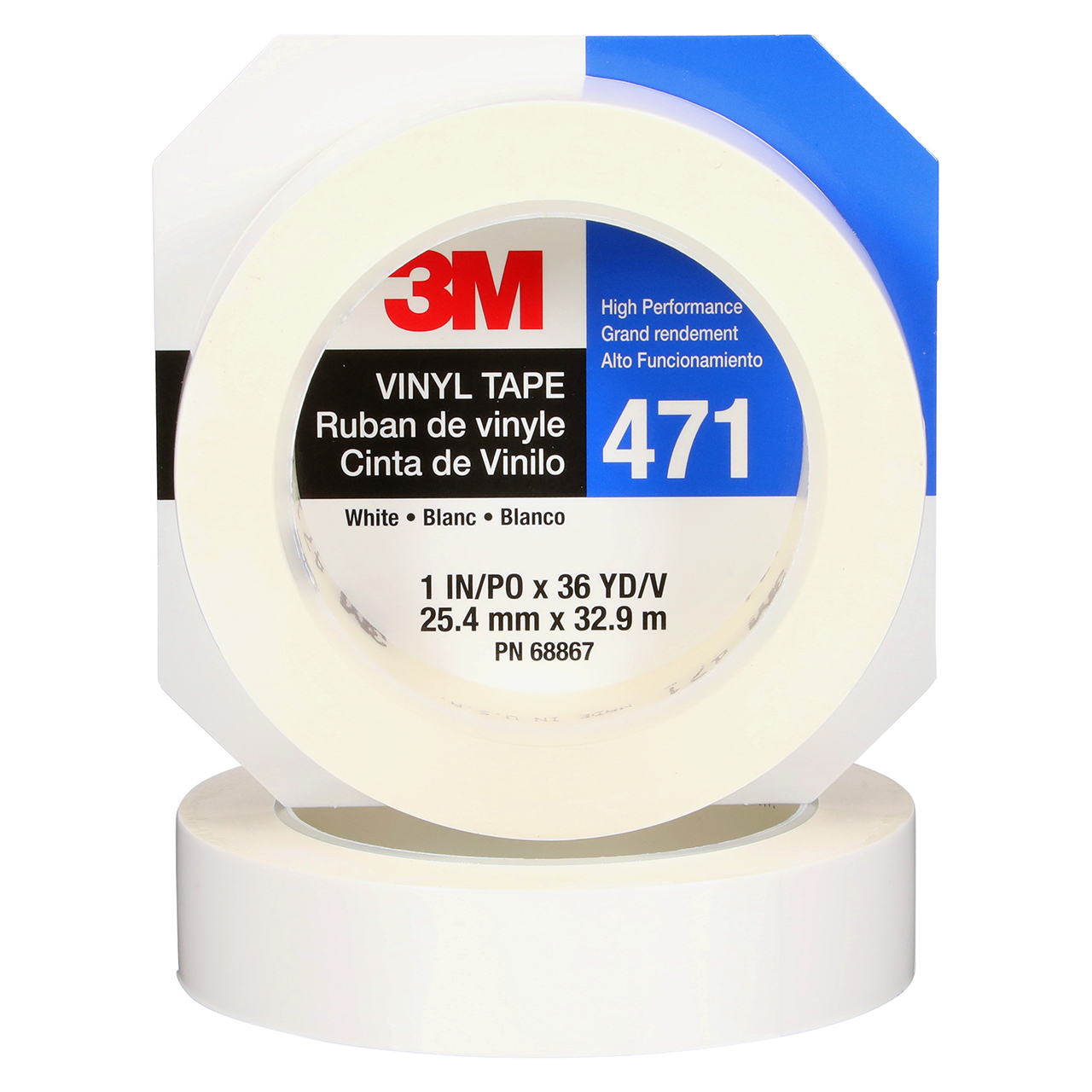3M 7100044644 | 36 yd x 1.000" Width x 5.2 mil Thickness Vinyl Tape