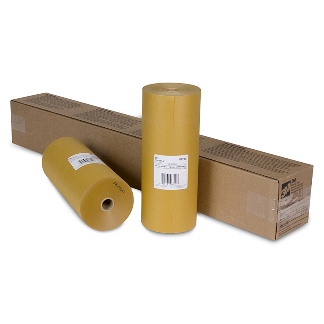 3M 7000125989 | 06712 750' OAL x 12.000" Width Masking Paper Tape