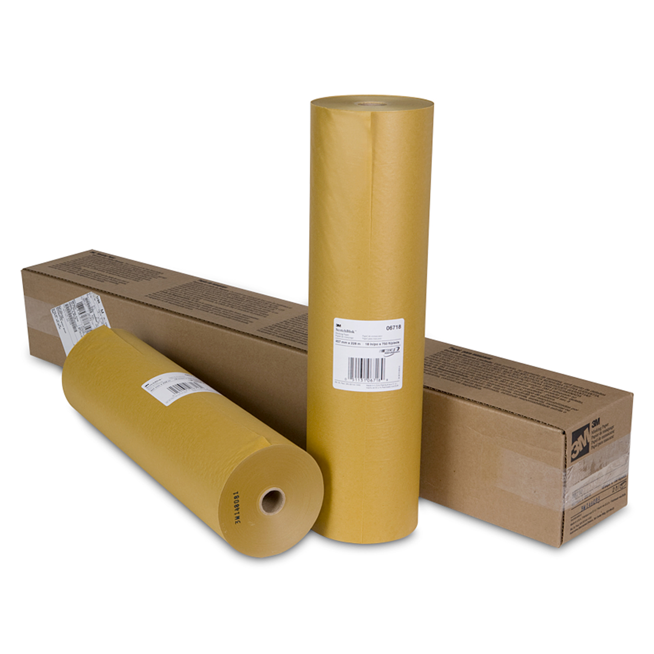 3M 7000051780 | 06718 750' OAL x 18.000" Width Masking Paper Tape