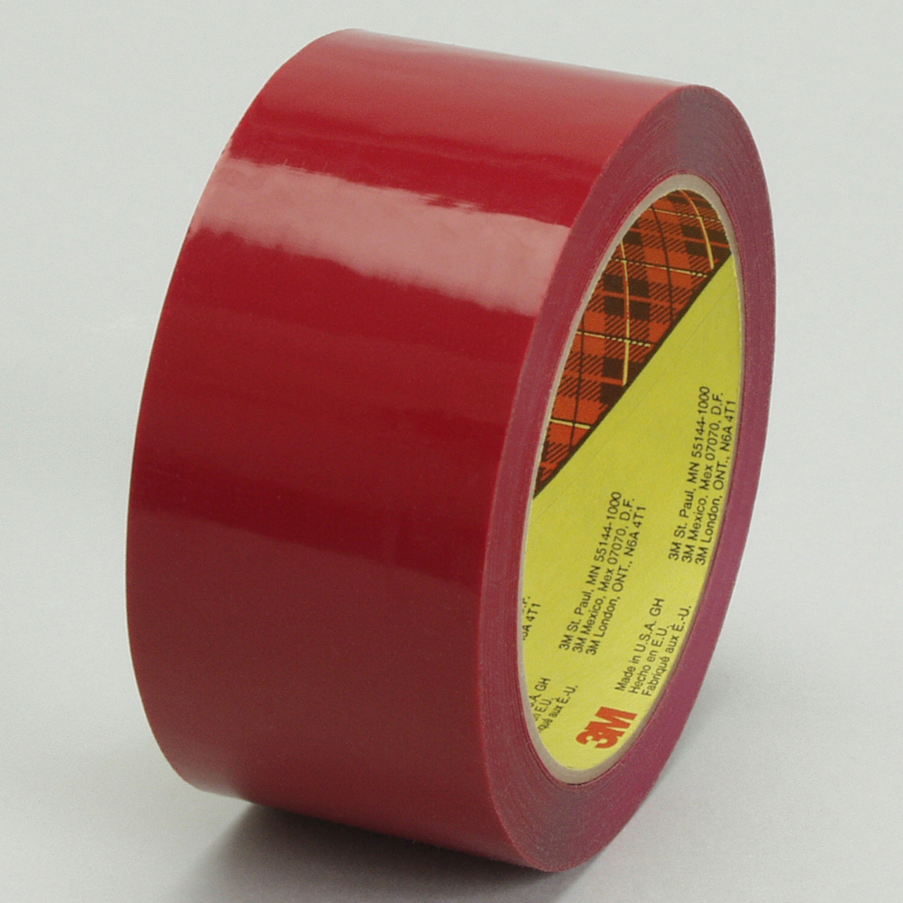 3M 7100055633 | Scotch 3.000" Size x 999.560yd OAL x 1.880" Width Polypropylene Film 373 Box Sealing Tape - Red
