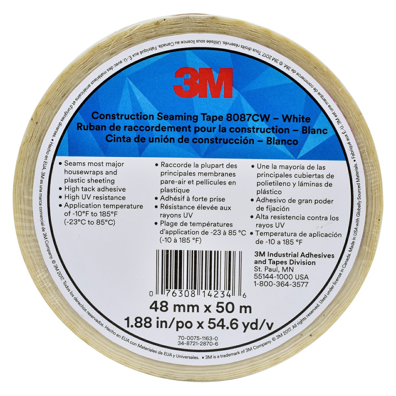 3M 7010379550 | 54.68 yd x 1.890" Width Sealing Tape