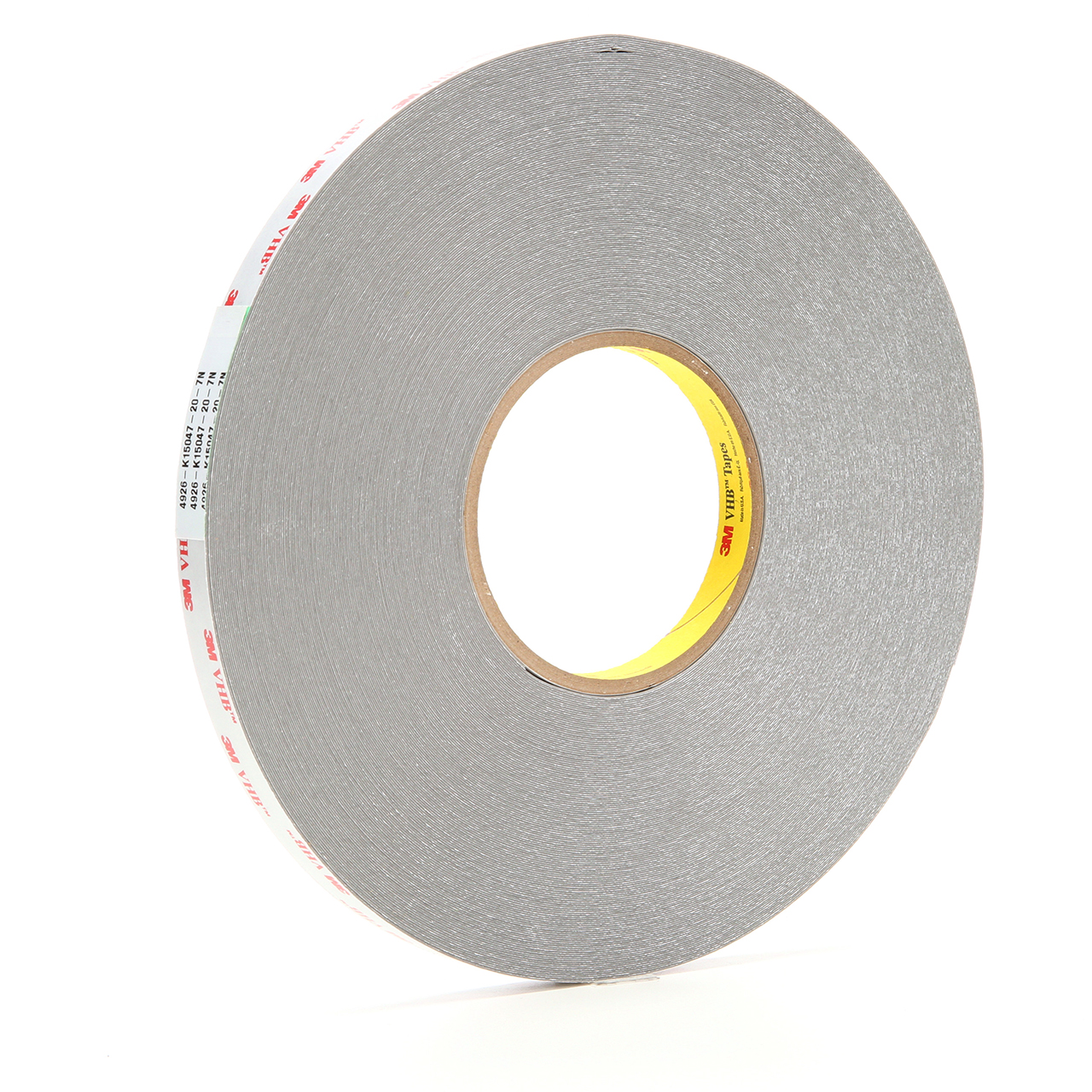 3M 7100075331 | 3.000" Size x 72.000yd Overall Length x 0.500" Width x 3.000mil Baking Thickness Acrylic Foam 4926 VHB Tape - Gray