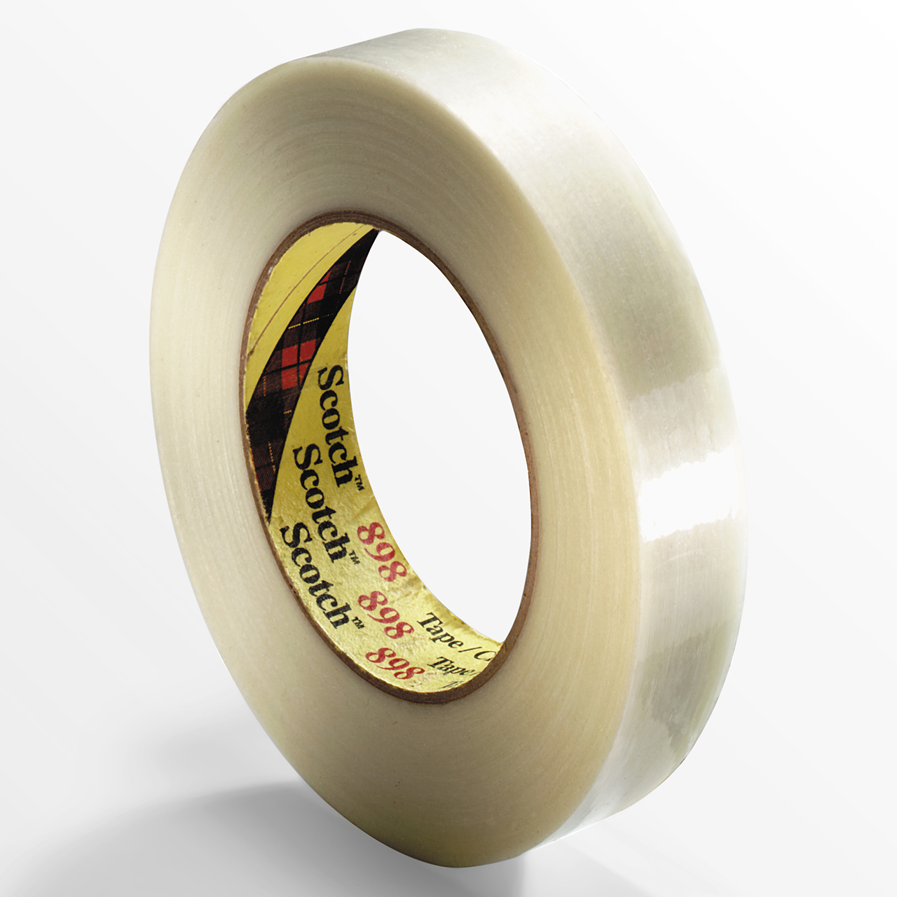 3M 7000144703 | Scotch 3.000" Size x 60.140yd OAL x 1.410" Width Polypropylene Film 898 Filament Tape - Transparent