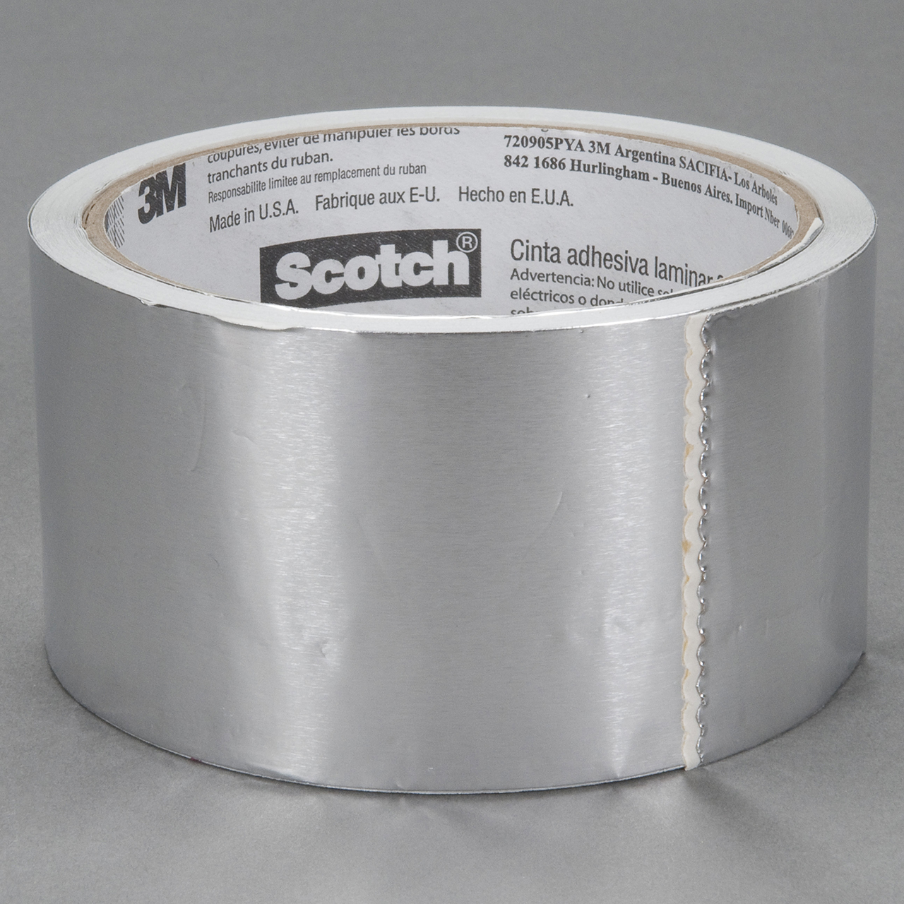3M 7100065653 | Scotch 600 yd x 60.000" Width x 3.6 mil Thickness Aluminum Tape