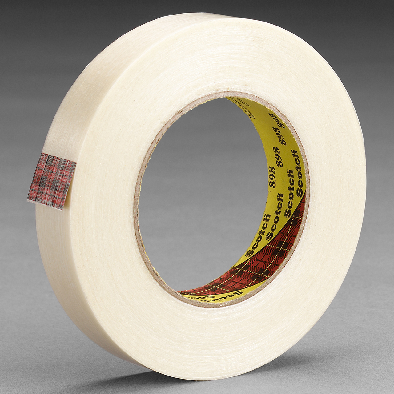 3M 7000136909 | Scotch 3.000" Size x 60.140yd OAL x 1.880" Width Polypropylene Film 898 Filament Tape - Transparent