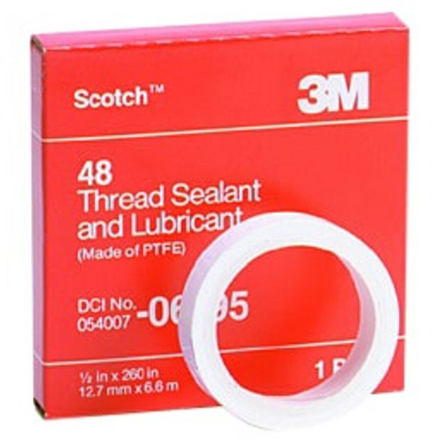 3M 7010378936 | 547 1/2"X36YD PLS 0.500" Width x 3.0 mil Thickness Thread Sealant Tape