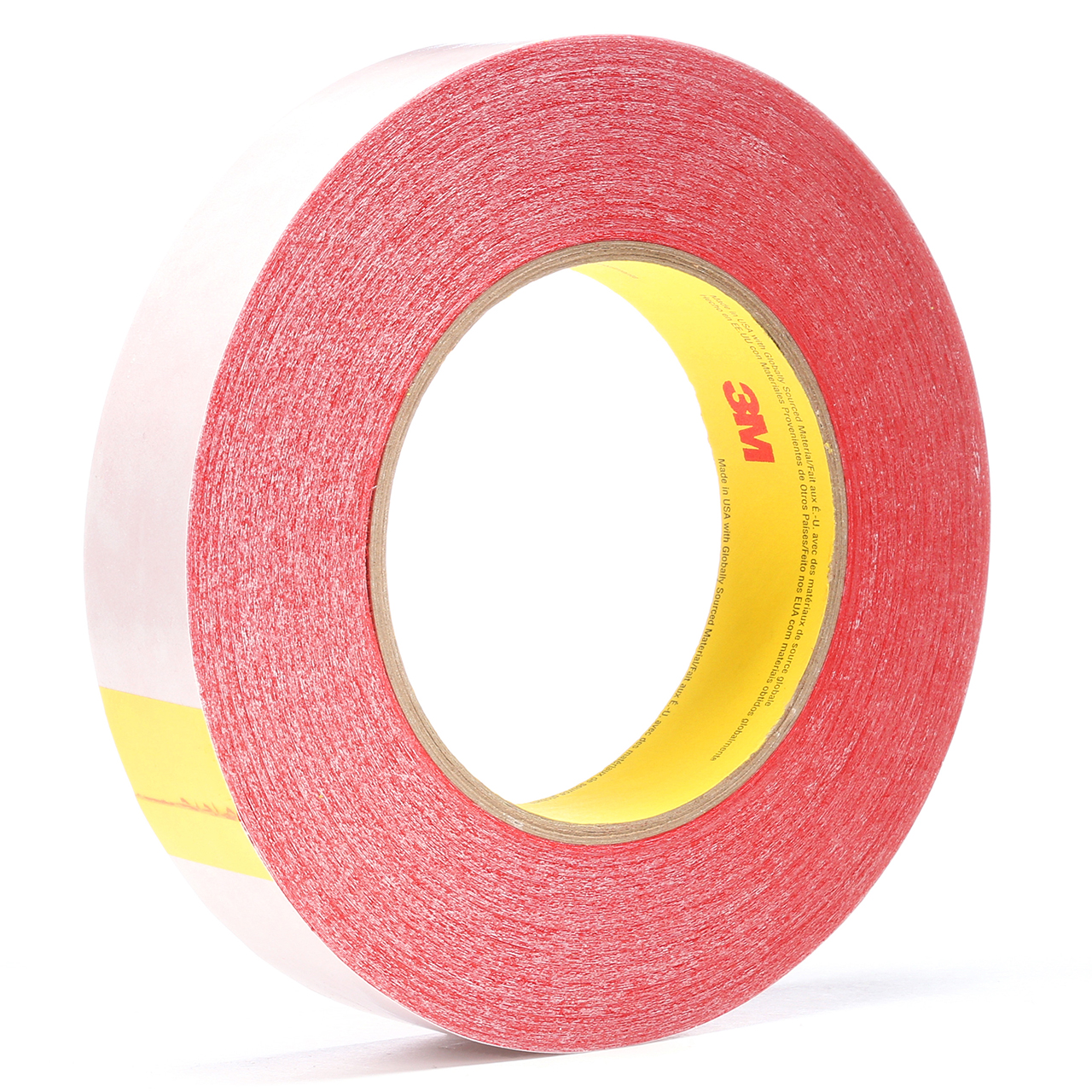 3M 7000049263 | 60.150yd OAL x 0.950" Width x 0.500mil Baking Thickness Polyester 9737R Splicing & Tabbing Tape - Red