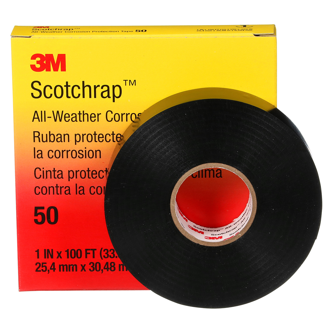 3M 7000057501 | 50UP-1X100FT 100' OAL x 1.000" Width x 10.0 mil Thickness Surface Protective Tape