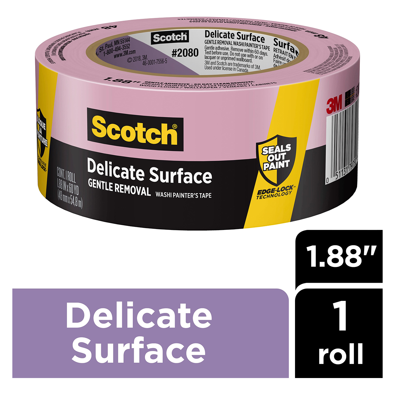 3M 7100185009 | Scotch 60 yd x 1.890" Width Masking Tape