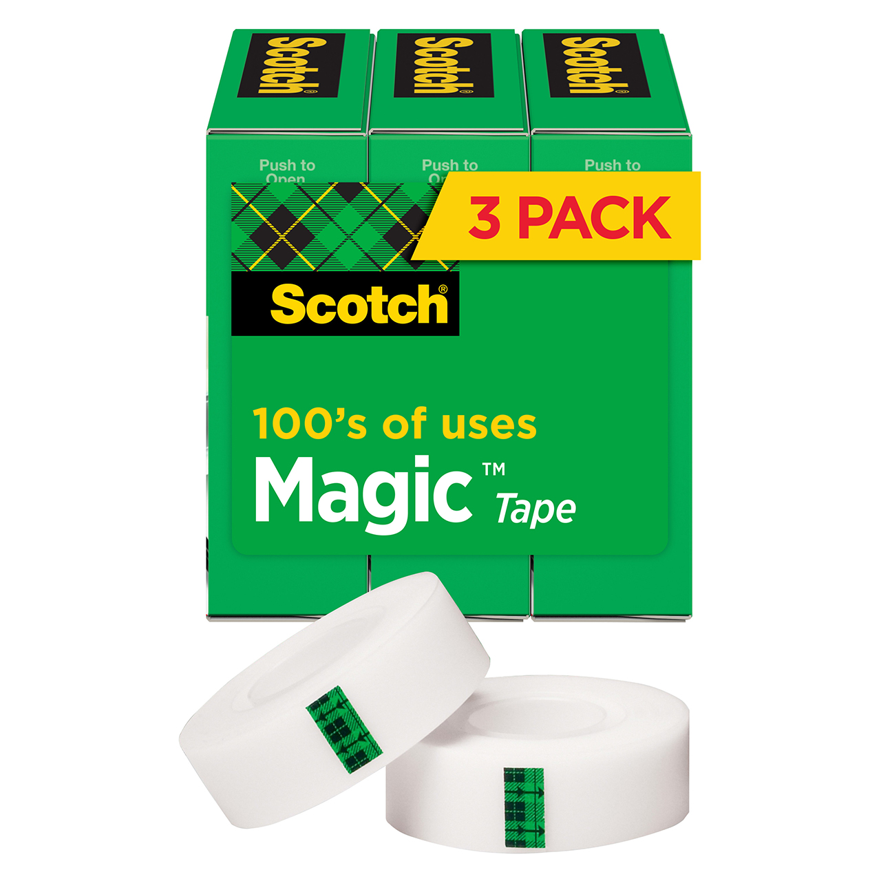3M 7010370219 | Scotch Magic 1000.000" OAL x 0.750" Width Clear Office Tape