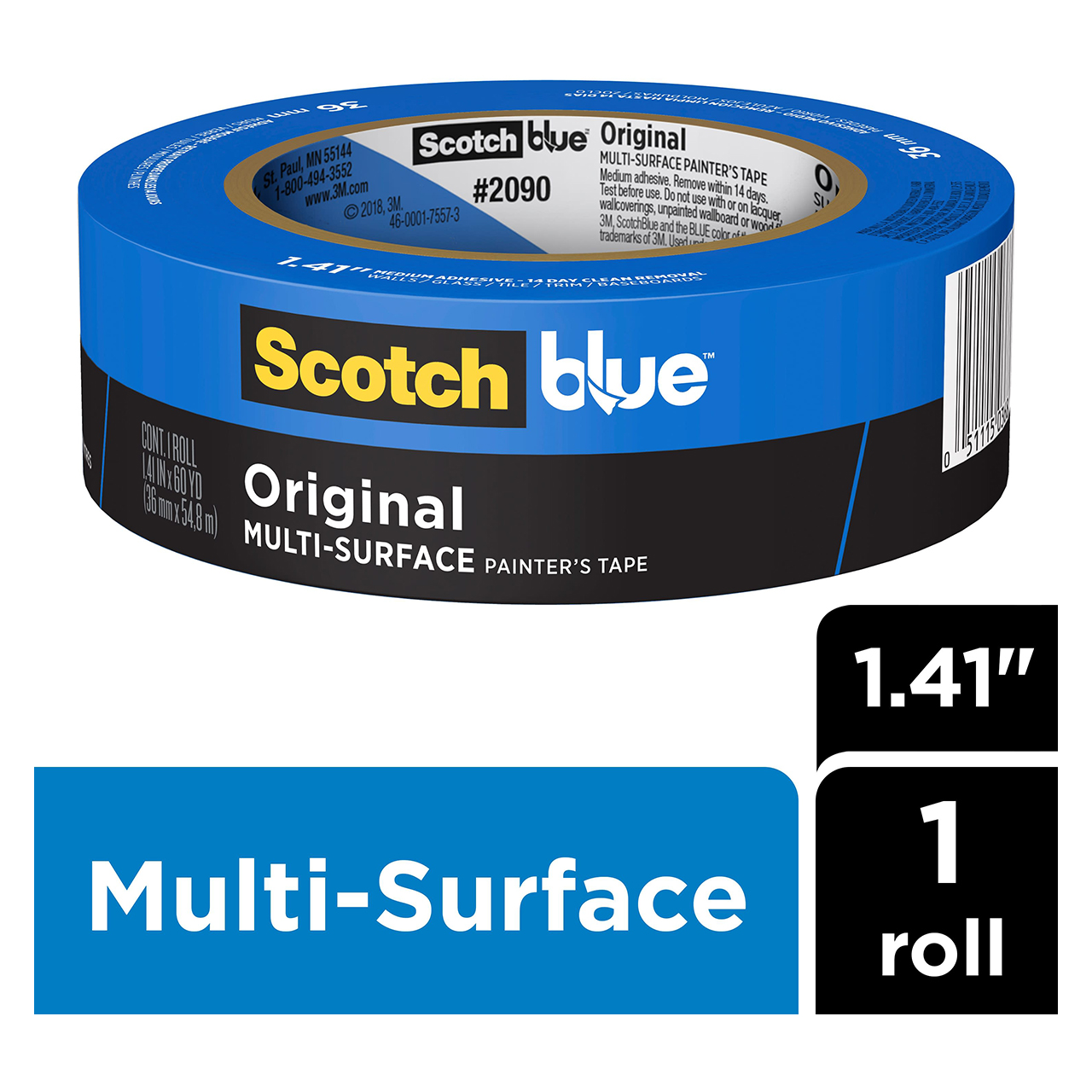 3M 7100185184 | ScotchBlue 1.420" Width Masking Tape