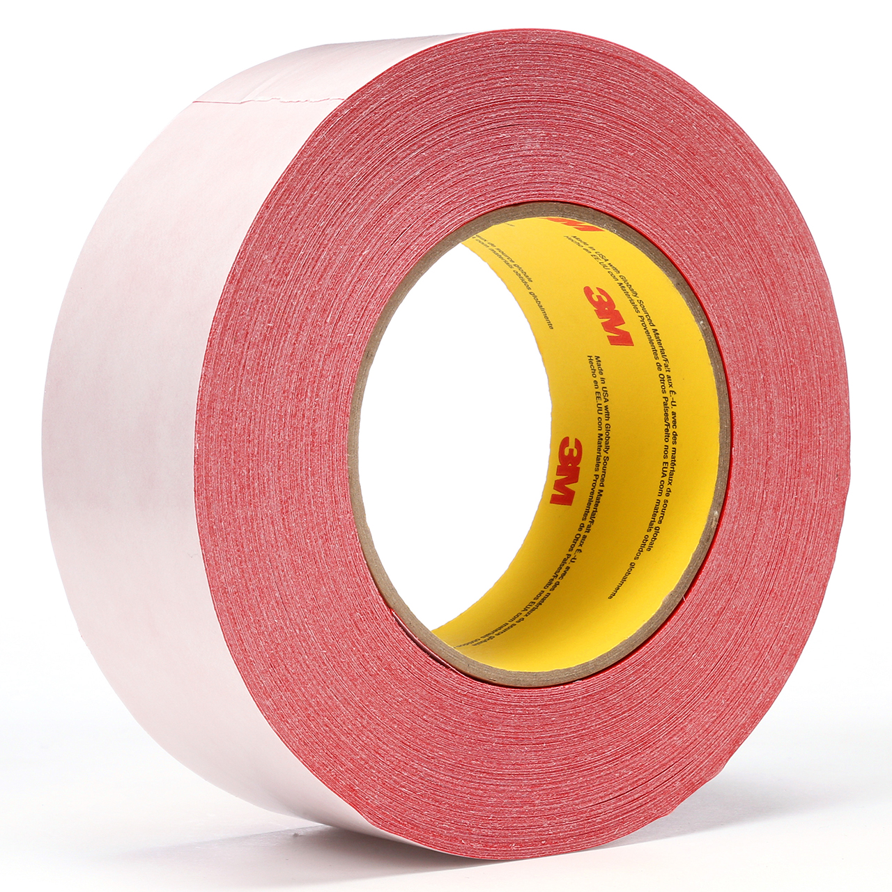 3M 7000049265 | 60.150yd OAL x 1.900" Width x 0.500mil Baking Thickness Polyester 9737R Splicing & Tabbing Tape - Red