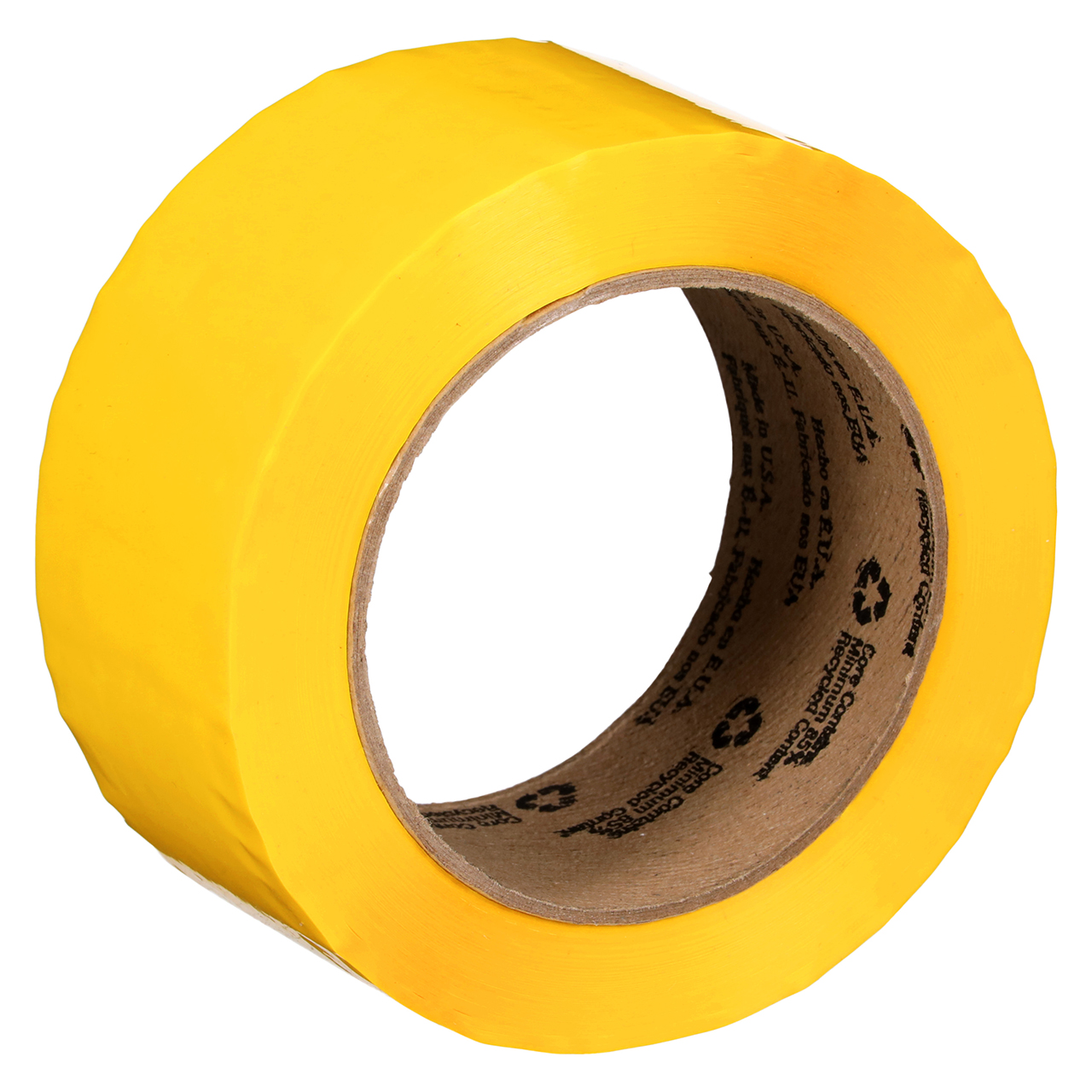 3M 7000123429 | 3.000" Size x 109.360yd OAL x 1.880" Width x 1.200mil Baking Thickness Polypropylene Film 371 Box Sealing Tape - Yellow