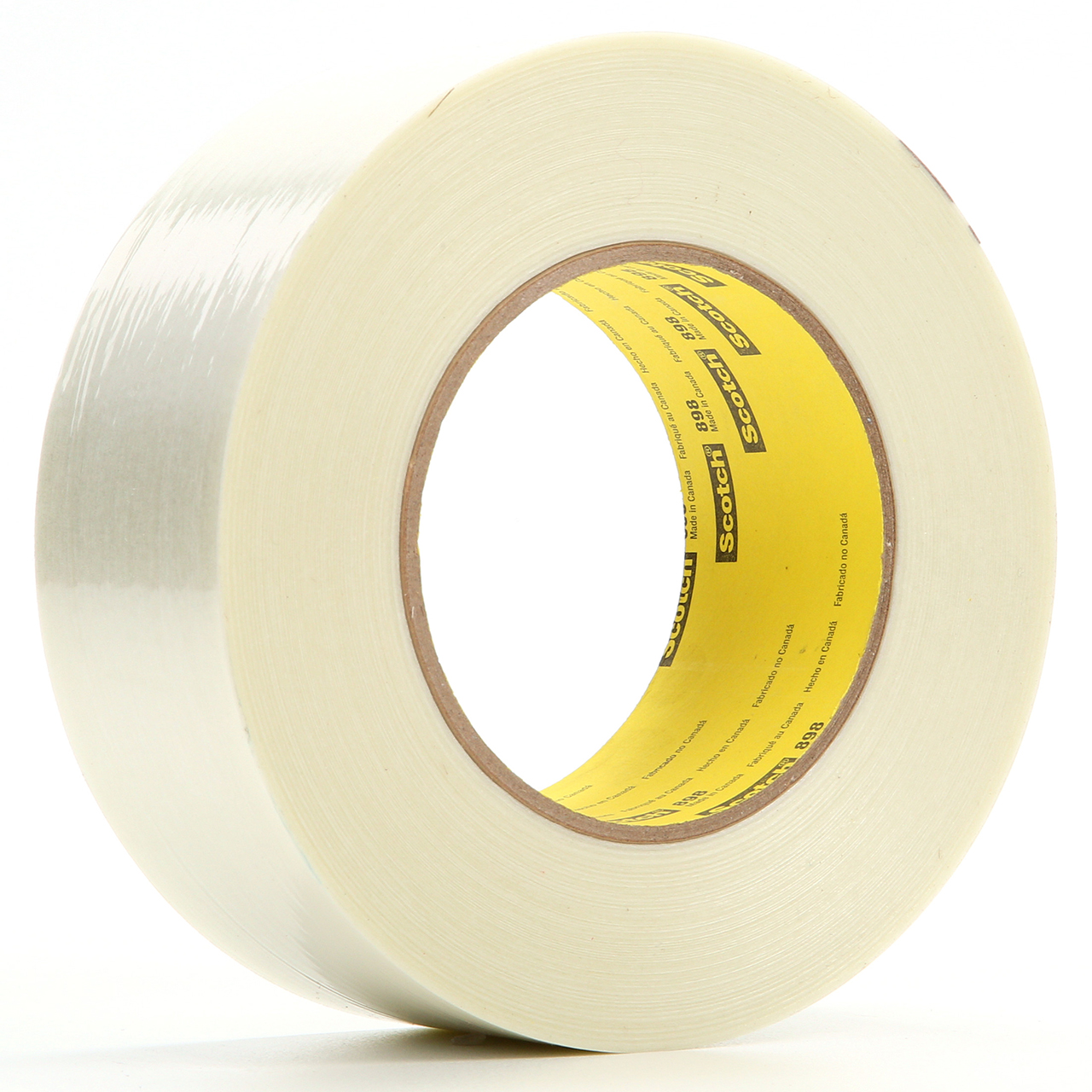3M 7000123794 | Scotch 3.000" Size x 60.140yd OAL x 1.880" Width Polypropylene Film 898 Filament Tape - Transparent