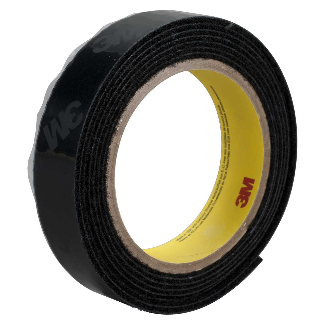3M 7000051909 | 50.000yd Overall Length x 2.000" Width x 0.10mm Thickness Nylon SJ3571 Hook & Loop Fastener - Black