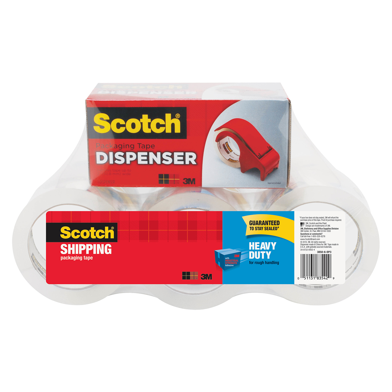 3M 7100159392 | Scotch 54.6 yd x 1.880" Width Box Sealing Tape