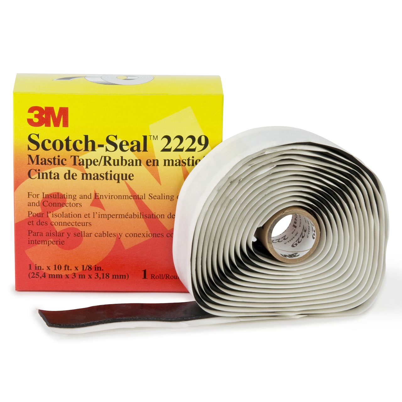3M 7010397013 | 2229-3.75X3.75IN 3.750" Width x 125.0 mil Thickness Sealing Tape