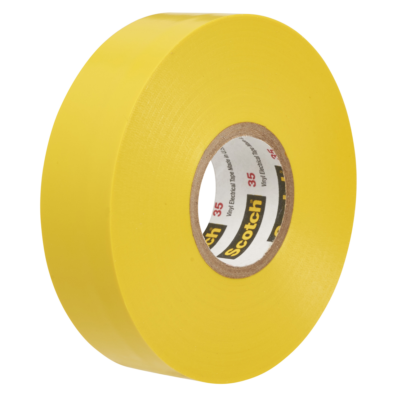 3M 7000058435 | 35-1/2X20FT-YL Scotch 20' OAL x 0.500" Width Color Coding Electrical Tape