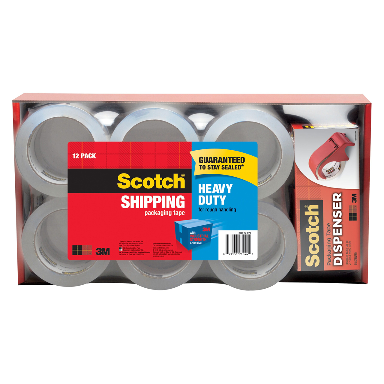 3M 7100138875  Scotch 54.6 yd x 1.880 Width Box Sealing Tape - All  Industrial Tool Supply