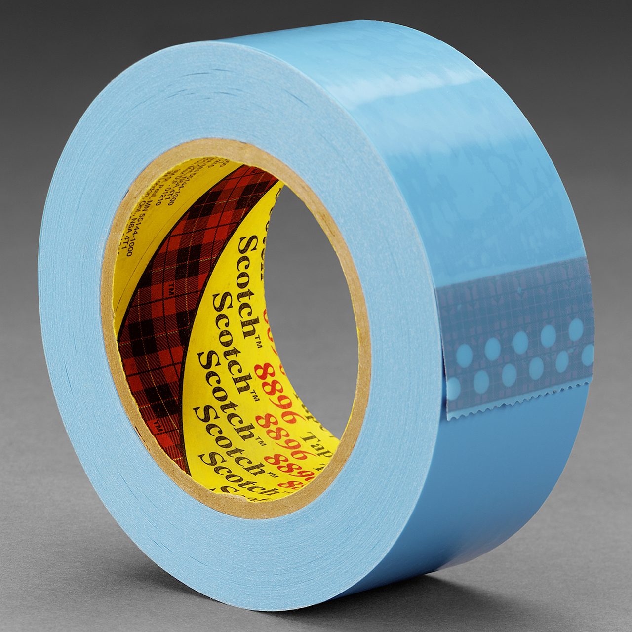 3M 7000048851 | Scotch 3.000" Size x 60.140yd OAL x 1.880" Width Polypropylene Film 8896 Filament Tape - Blue
